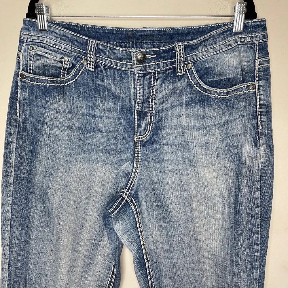 WOMEN’S VINTAGE Capri Jeans with Embellished Pockets, 14W - Picture 2 of 10